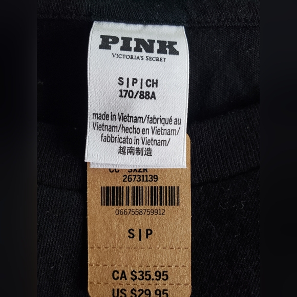 NWT Black PINK Victoria Secret long sleeve top - Picture 4 of 5